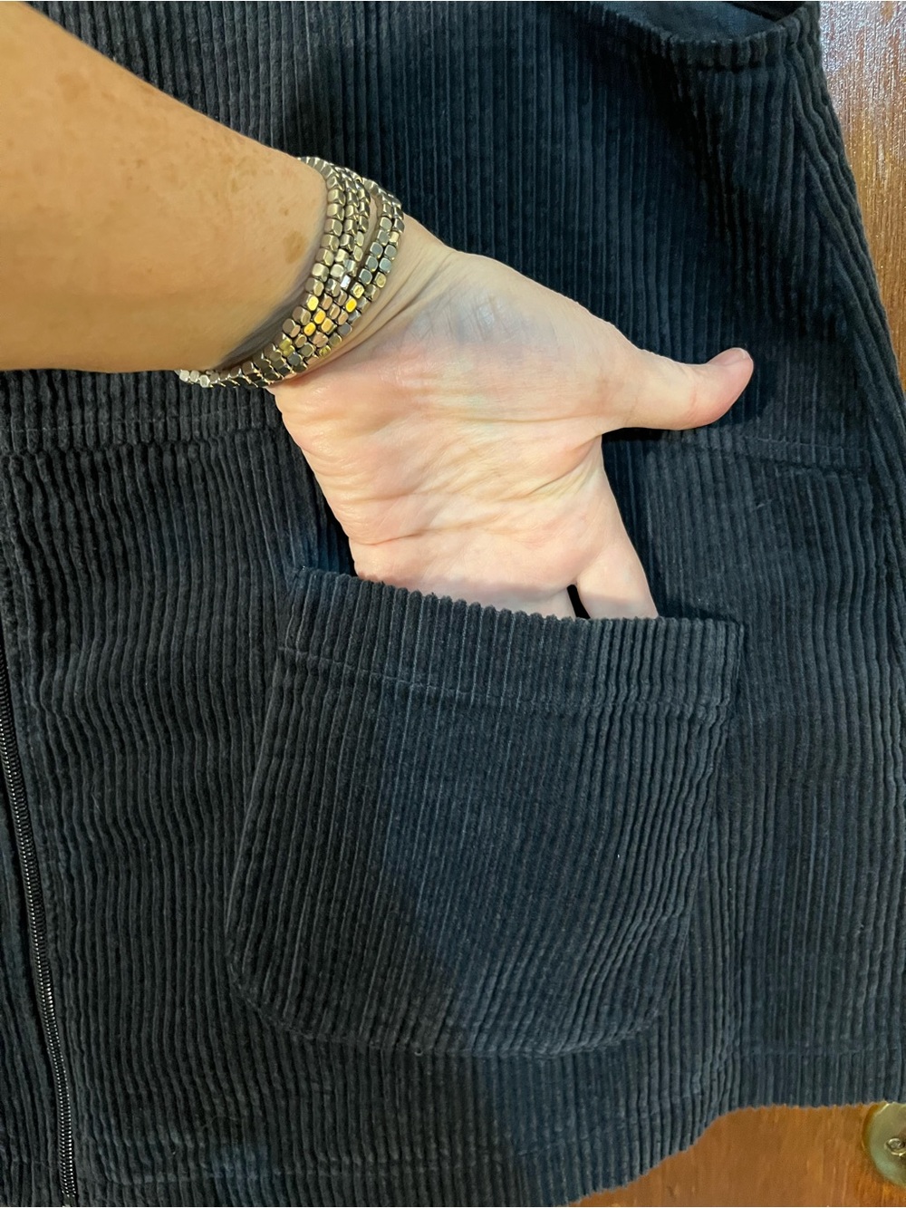 Habitat Black Ribbed Collar Vest - Picture 3 of 6